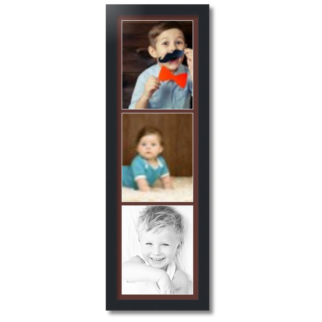 ArtToFrames Collage Photo Picture Frame with 3 - 8x10 inch Openings, Framed in Black with Over 62 Mat Color Options and Plexi Glass (CSM-3926-2134)